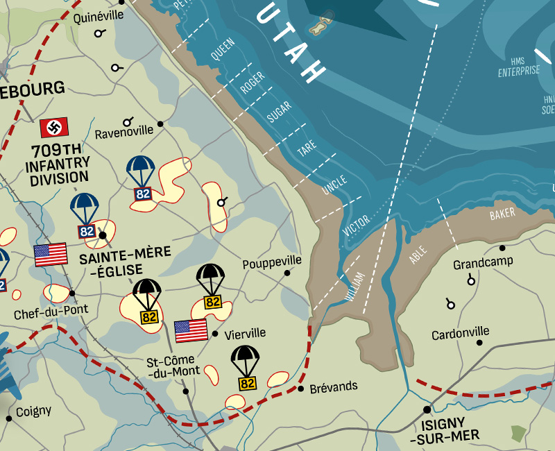 D-Day Battlefield Map