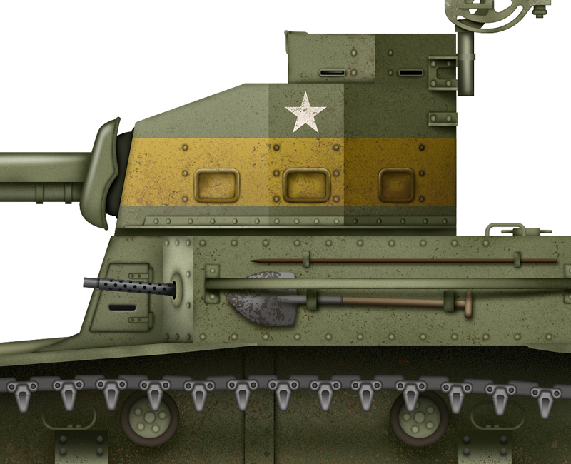 M2 Light Tank Drawing